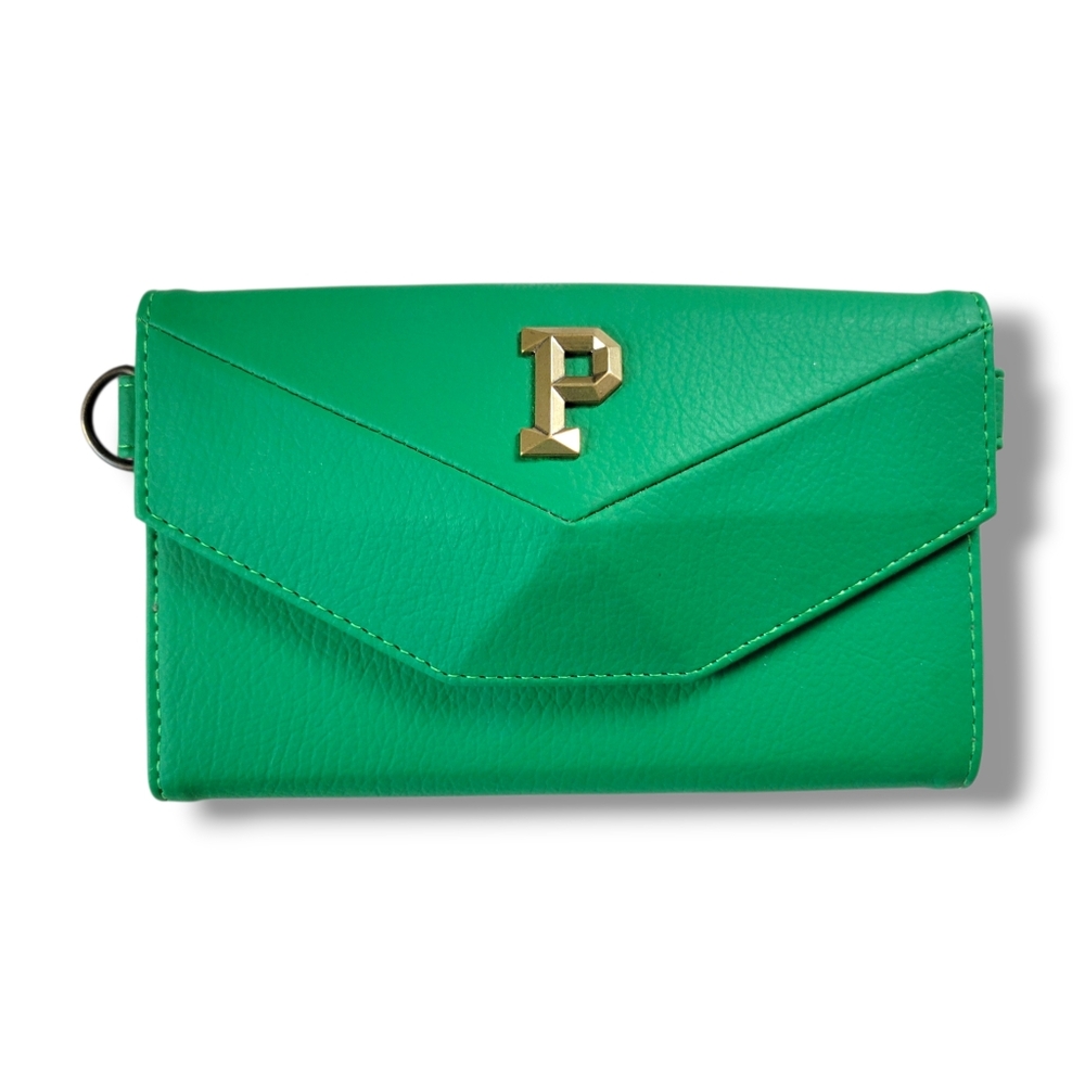 Parchita | Vibrant Kelly Green PVC Mila Wallet Crossbody Bag - Picture 2 of 15